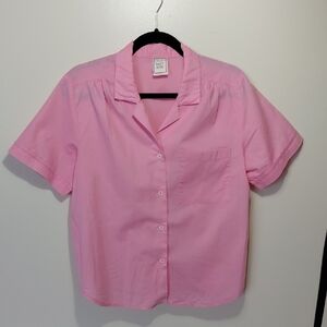 Sweet Baby Jane Pink Button-Up Top